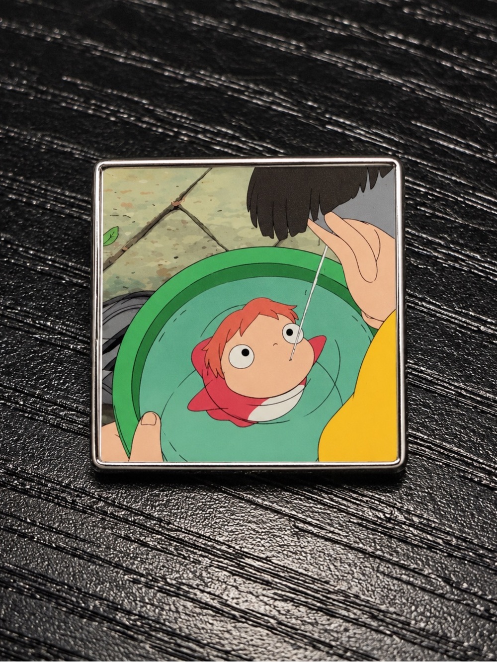 Red-Haired Fish Square Pin | Screen Printed Lapel Pin